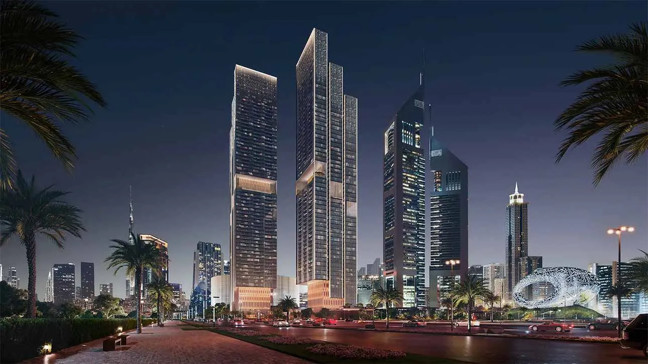 Σχέδιο Jumeirah Residences Emirates Towers από τους Scda Architects στο Ντουμπάι